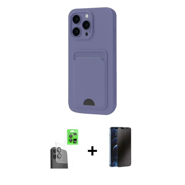 MARSİLYAN™- iPhone 16 Plus Kılıf Vadi Çizgi Prime - Siyah 3D Antistatik Hayalet Cam Ekran Koruyucu + Raze Metal Kamera Lens - SH