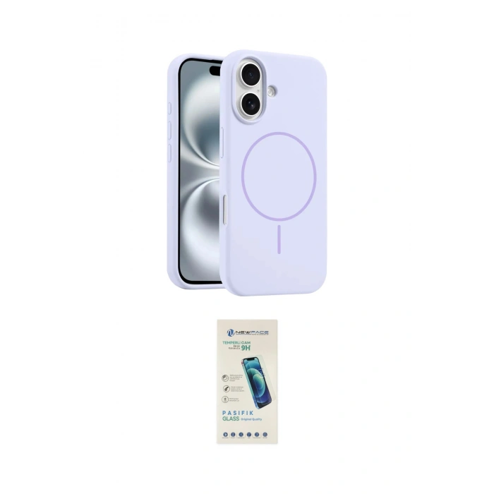 MARSİLYAN™- iPhone 16 Plus Kılıf Yankı Form Serisi - Şeffaf Pasifik Cam Ekran Koruyucu