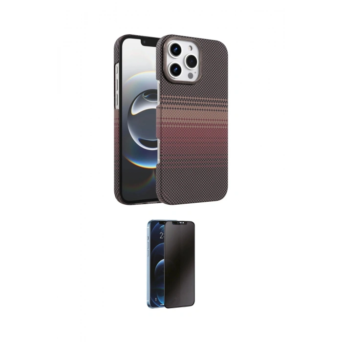 MARSİLYAN™- iPhone 16 Pro Kılıf Doruk Serisi - Siyah 3D Antistatik Hayalet Cam Ekran Koruyucu
