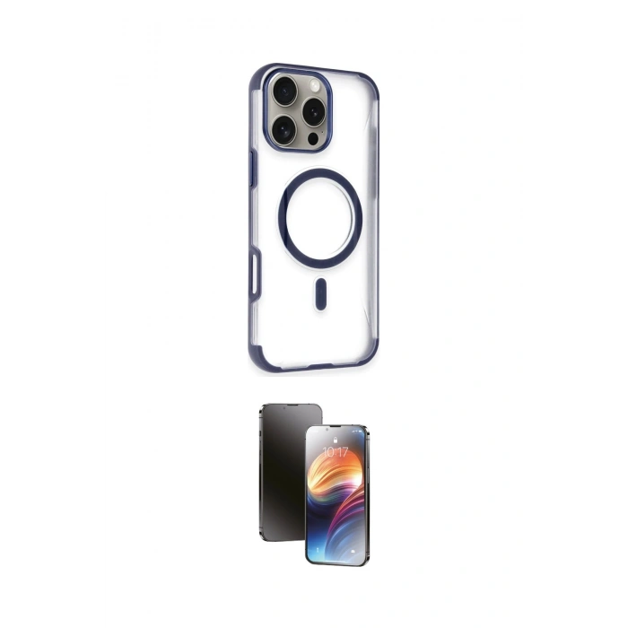 MARSİLYAN™- iPhone 16 Pro Kılıf Eksen Klasik Koleksiyonu - Siyah 3D Antistatik Mat Seramik Nano Ekran Koruyucu