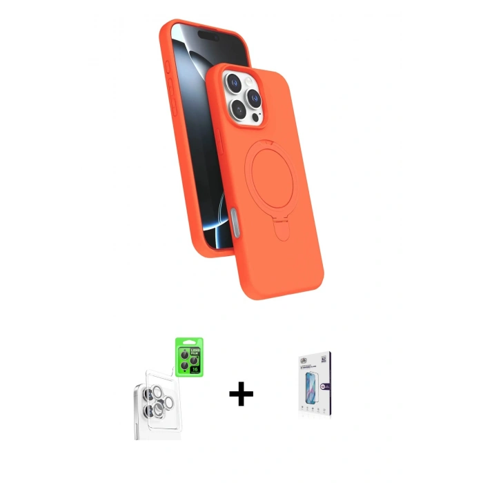 MARSİLYAN™- iPhone 16 Pro Kılıf İz Işık Koleksiyonu - Siyah Bilvis 0.18mm Plus Cam Ekran Koruyucu + Raze Metal Kamera Lens - BZ