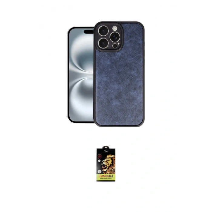 MARSİLYAN™- iPhone 16 Pro Kılıf Kıvılcım Işık Serisi - Siyah Buffer Cam Ekran Koruyucu