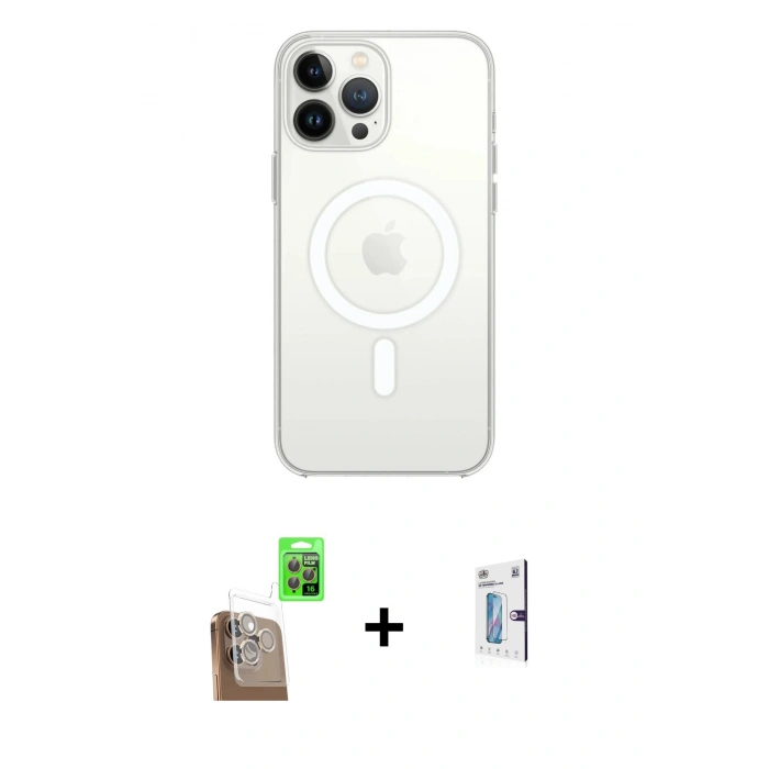 MARSİLYAN™- iPhone 16 Pro Kılıf Kutup Klasik Serisi - Siyah Bilvis 0.18mm Plus Cam Ekran Koruyucu + Raze Metal Kamera Lens - CLTM