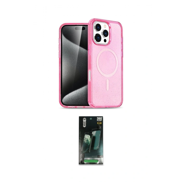 MARSİLYAN™- iPhone 16 Pro Kılıf Nova Asil Prime - Siyah 360 Mat Full Body Arka Koruyucu