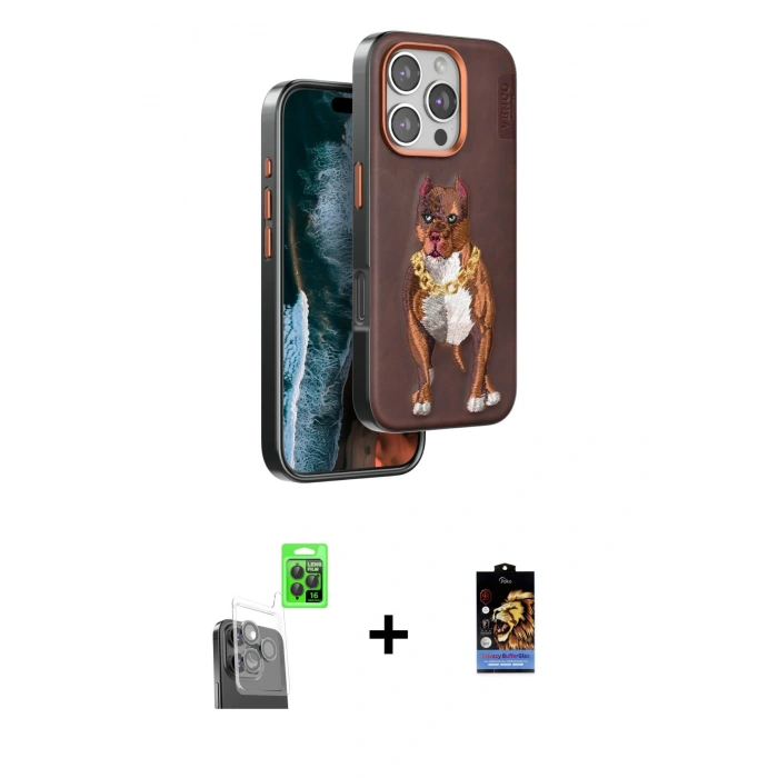 MARSİLYAN™- iPhone 16 Pro Kılıf Nova Form Koleksiyonu - Siyah Buffer Hayalet Cam Ekran Koruyucu + Raze Metal Kamera Lens - SH