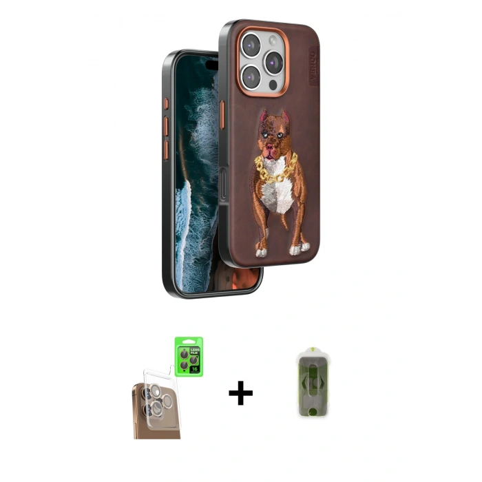 MARSİLYAN™- iPhone 16 Pro Kılıf Nova Form Koleksiyonu - Siyah Joko Magic 5D Hayalet Cam + Raze Metal Kamera Lens - CLTM
