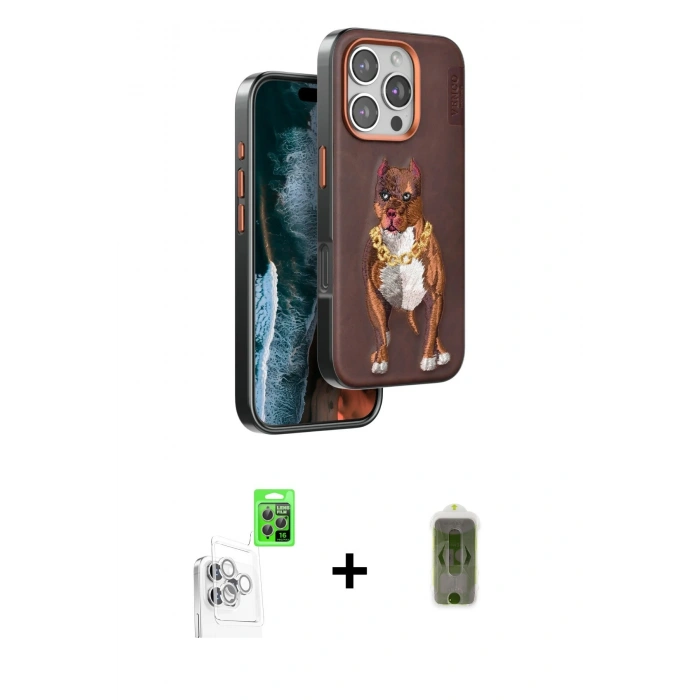 MARSİLYAN™- iPhone 16 Pro Kılıf Nova Form Koleksiyonu - Siyah Joko Magic 5D Hayalet Cam + Raze Metal Kamera Lens - BZ