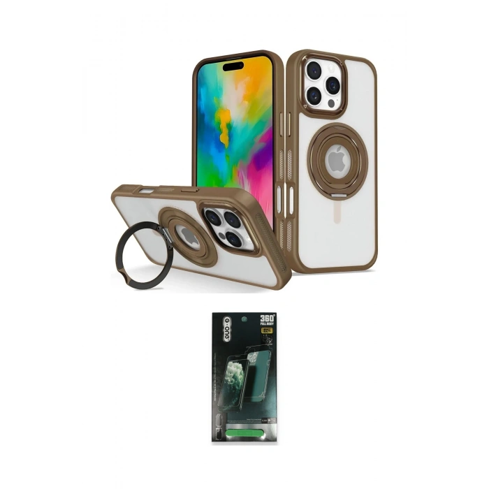 MARSİLYAN™- iPhone 16 Pro Kılıf Nova Minimal Serisi - Siyah 360 Mat Full Body Arka Koruyucu