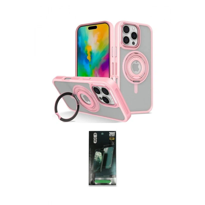 MARSİLYAN™- iPhone 16 Pro Kılıf Nova Minimal Serisi - Siyah 360 Mat Full Body Arka Koruyucu