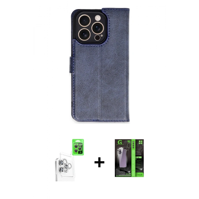 MARSİLYAN™- iPhone 16 Pro Kılıf Siluet Işık Serisi - Şeffaf 360 Full Body Arka Koruyucu + Raze Metal Kamera Lens - BZ
