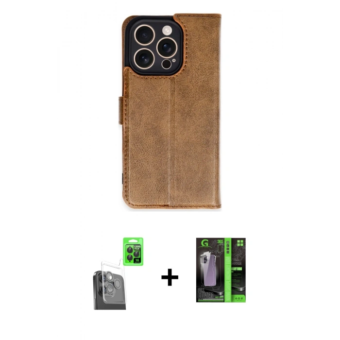MARSİLYAN™- iPhone 16 Pro Kılıf Siluet Işık Serisi - Şeffaf 360 Full Body Arka Koruyucu + Raze Metal Kamera Lens - SH
