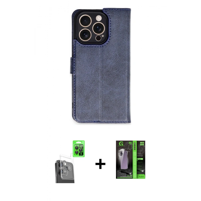 MARSİLYAN™- iPhone 16 Pro Kılıf Siluet Işık Serisi - Şeffaf 360 Full Body Arka Koruyucu + Raze Metal Kamera Lens - SH