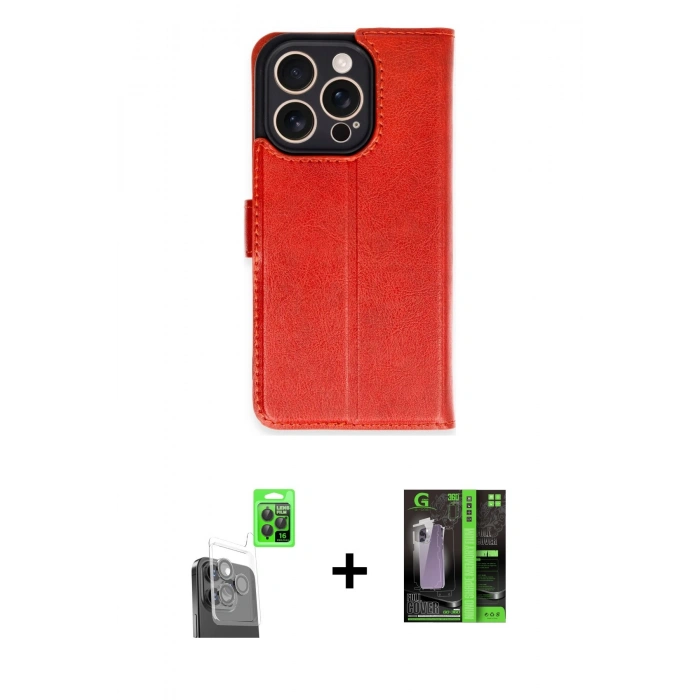 MARSİLYAN™- iPhone 16 Pro Kılıf Siluet Işık Serisi - Şeffaf 360 Full Body Arka Koruyucu + Raze Metal Kamera Lens - SH