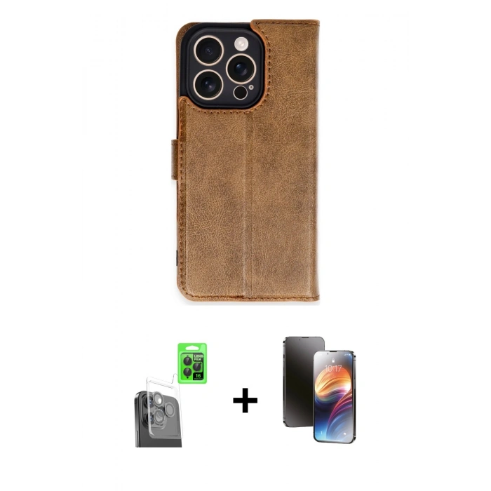 MARSİLYAN™- iPhone 16 Pro Kılıf Siluet Işık Serisi - Siyah 3D Antistatik Mat Seramik Nano Ekran Koruyucu + Siyah Raze Metal Kamera Lens