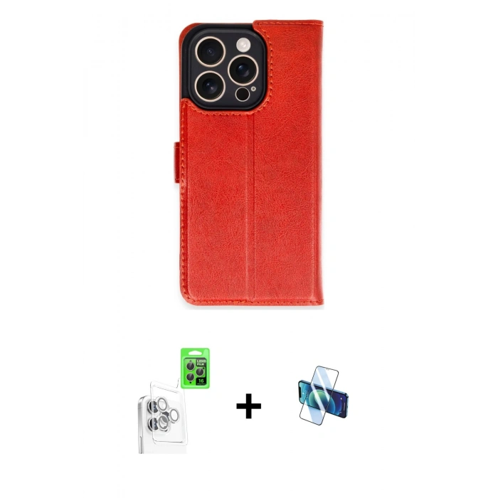 MARSİLYAN™- iPhone 16 Pro Kılıf Siluet Işık Serisi - Siyah 3D Antistatik Seramik Nano Ekran Koruyucu + Raze Metal Kamera Lens - BZ