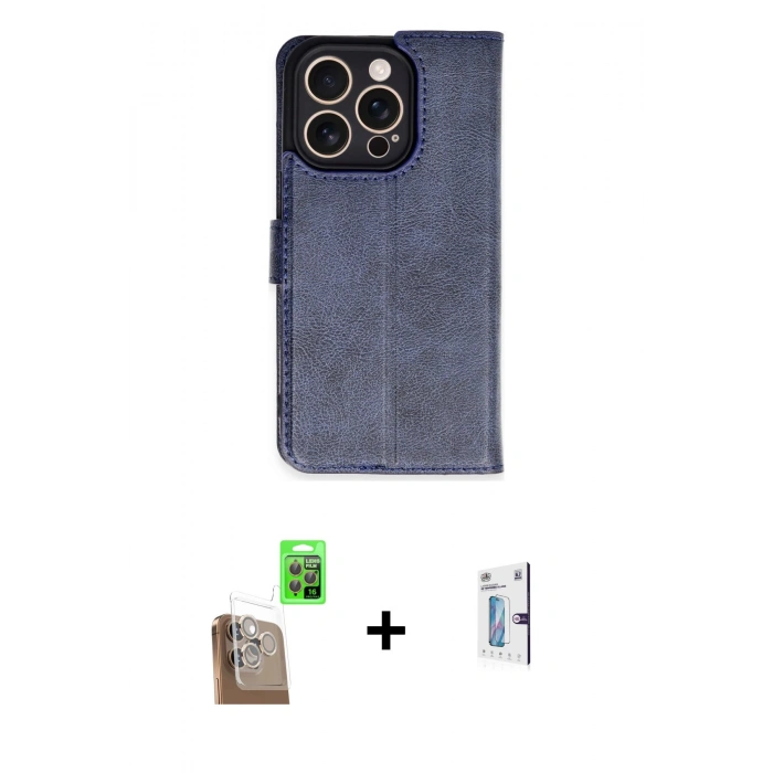 MARSİLYAN™- iPhone 16 Pro Kılıf Siluet Işık Serisi - Siyah Bilvis 0.18mm Plus Cam Ekran Koruyucu + Raze Metal Kamera Lens - CLTM