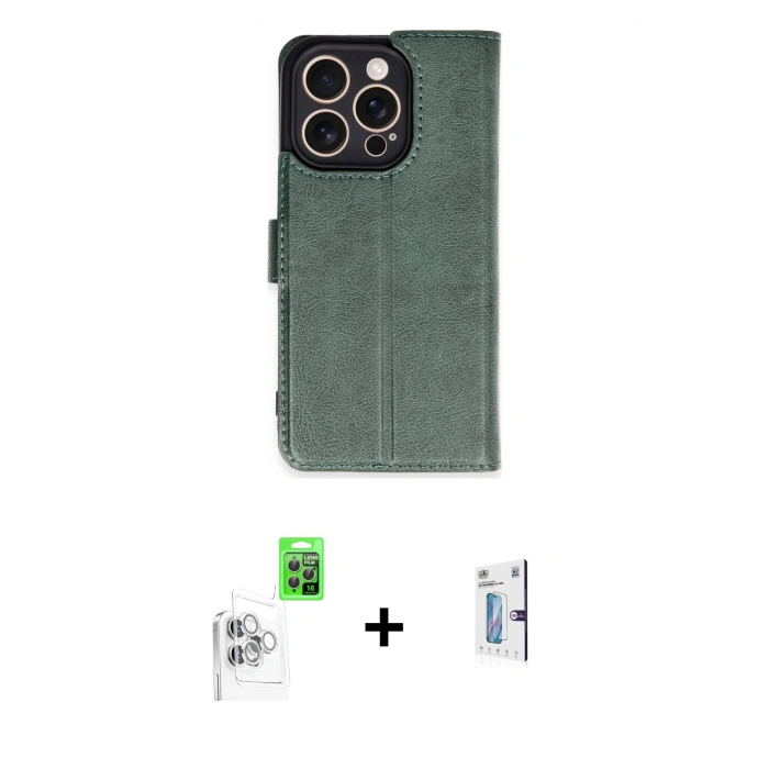 MARSİLYAN™- iPhone 16 Pro Kılıf Siluet Işık Serisi - Siyah Bilvis 0.18mm Plus Cam Ekran Koruyucu + Raze Metal Kamera Lens - BZ