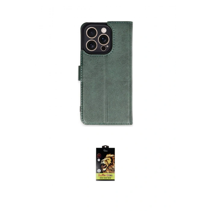 MARSİLYAN™- iPhone 16 Pro Kılıf Siluet Işık Serisi - Siyah Buffer Cam Ekran Koruyucu