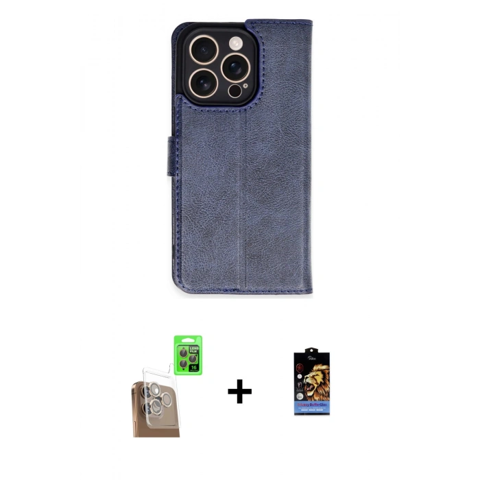 MARSİLYAN™- iPhone 16 Pro Kılıf Siluet Işık Serisi - Siyah Buffer Hayalet Cam Ekran Koruyucu + Raze Metal Kamera Lens - CLTM