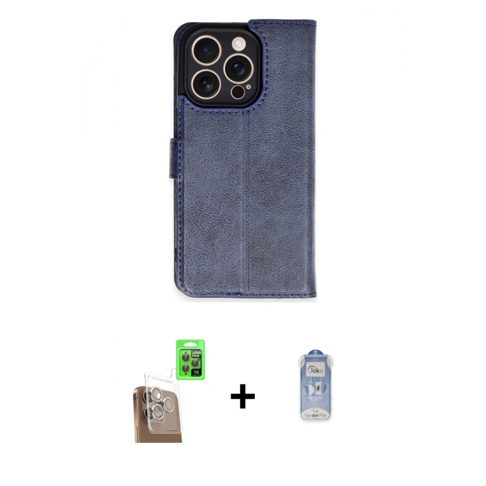 MARSİLYAN™- iPhone 16 Pro Kılıf Siluet Işık Serisi - Siyah Joko Magic 5D Cam + Raze Metal Kamera Lens - CLTM