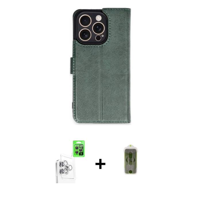 MARSİLYAN™- iPhone 16 Pro Kılıf Siluet Işık Serisi - Siyah Joko Magic 5D Hayalet Cam + Raze Metal Kamera Lens - BZ