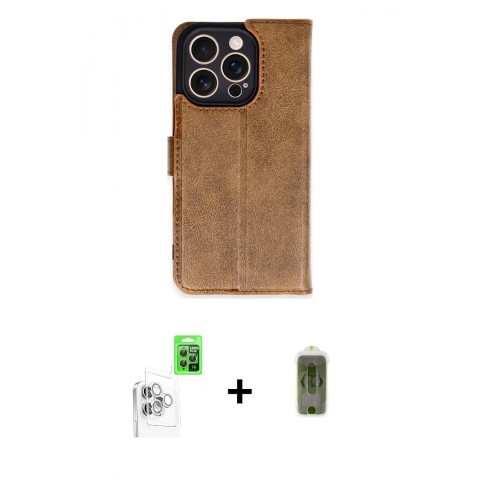 MARSİLYAN™- iPhone 16 Pro Kılıf Siluet Işık Serisi - Siyah Joko Magic 5D Hayalet Cam + Raze Metal Kamera Lens - BZ