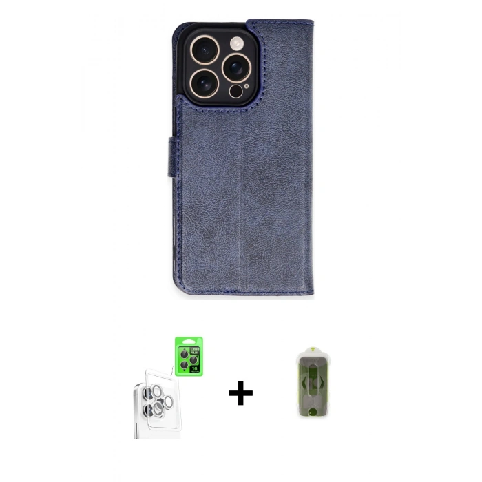 MARSİLYAN™- iPhone 16 Pro Kılıf Siluet Işık Serisi - Siyah Joko Magic 5D Hayalet Cam + Raze Metal Kamera Lens - BZ