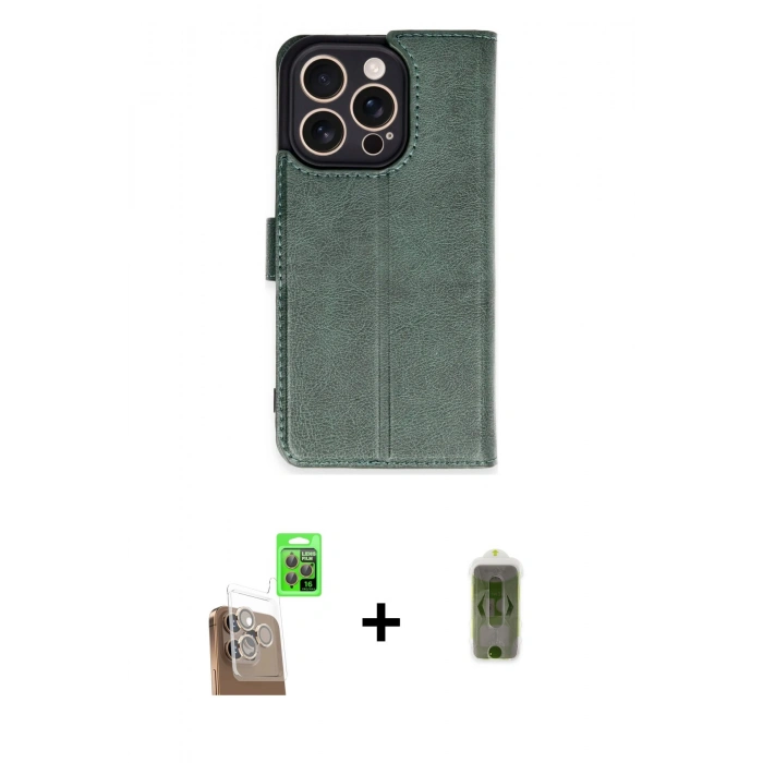 MARSİLYAN™- iPhone 16 Pro Kılıf Siluet Işık Serisi - Siyah Joko Magic 5D Hayalet Cam + Raze Metal Kamera Lens - CLTM