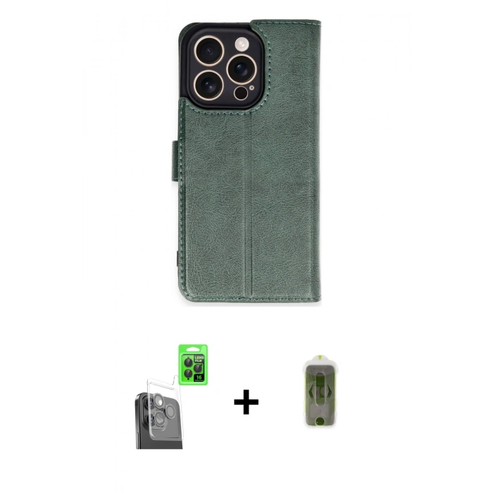 MARSİLYAN™- iPhone 16 Pro Kılıf Siluet Işık Serisi - Siyah Joko Magic 5D Hayalet Cam + Raze Metal Kamera Lens - SH