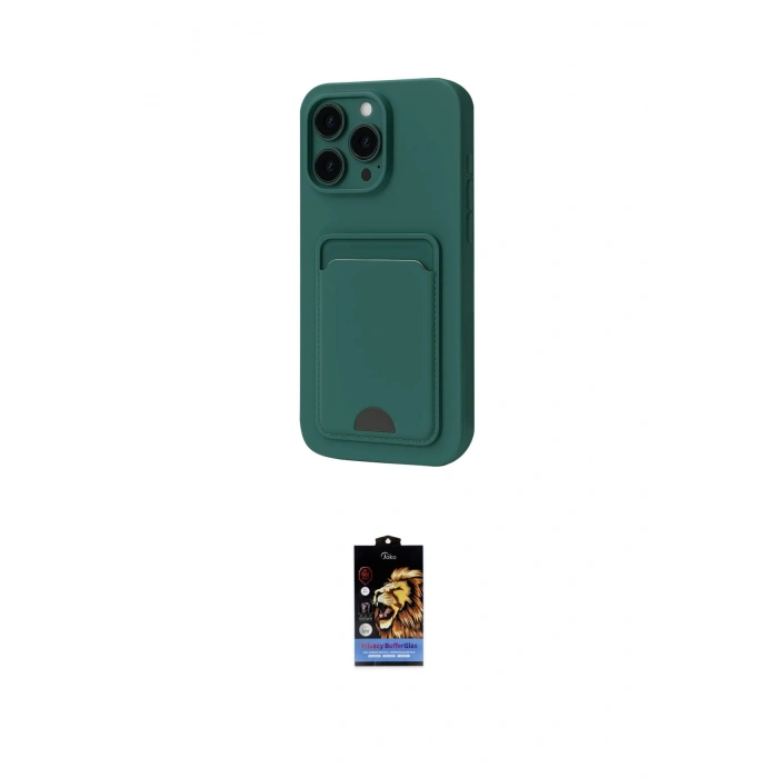 MARSİLYAN™- iPhone 16 Pro Kılıf Vadi Çizgi Prime - Siyah Buffer Hayalet Cam Ekran Koruyucu