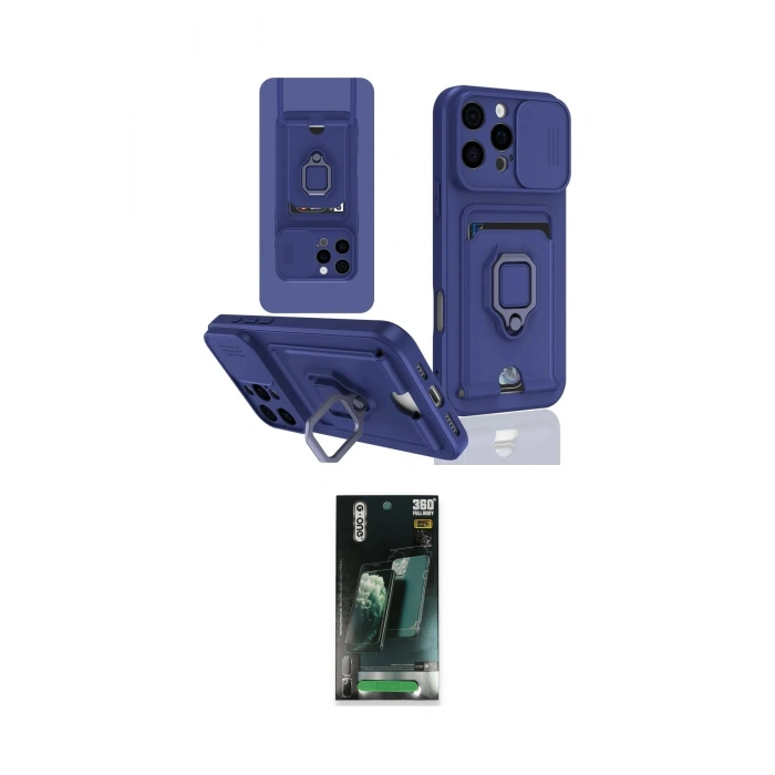 MARSİLYAN™- iPhone 16 Pro Kılıf Vadi Form Prime - Siyah 360 Mat Full Body Arka Koruyucu