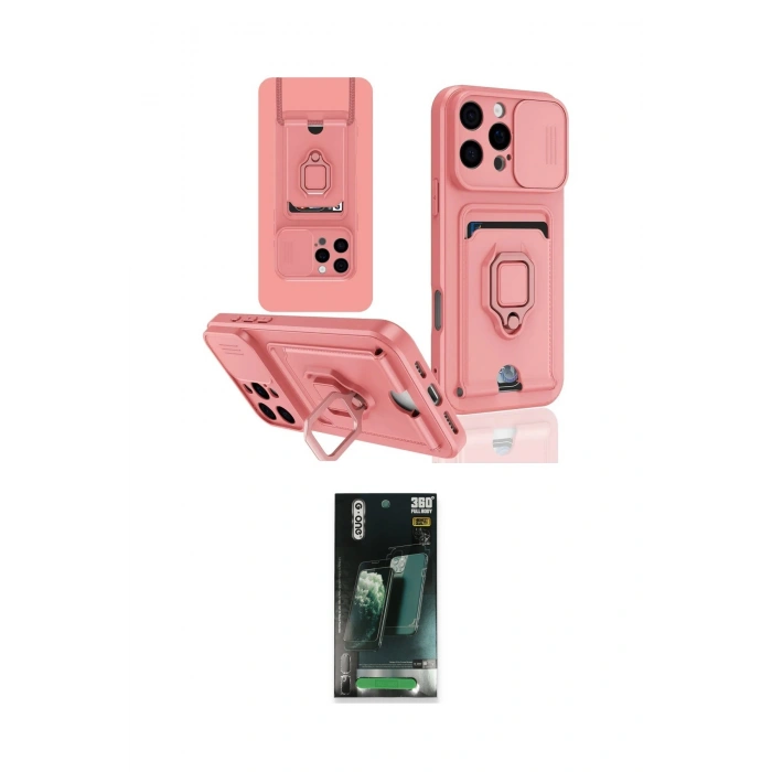 MARSİLYAN™- iPhone 16 Pro Kılıf Vadi Form Prime - Siyah 360 Mat Full Body Arka Koruyucu