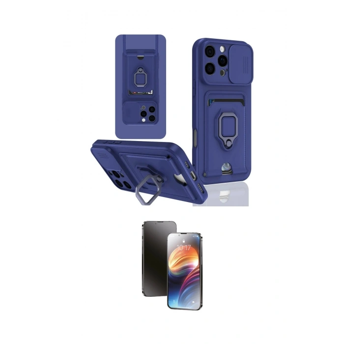 MARSİLYAN™- iPhone 16 Pro Kılıf Vadi Form Prime - Siyah 3D Antistatik Mat Seramik Nano Ekran Koruyucu