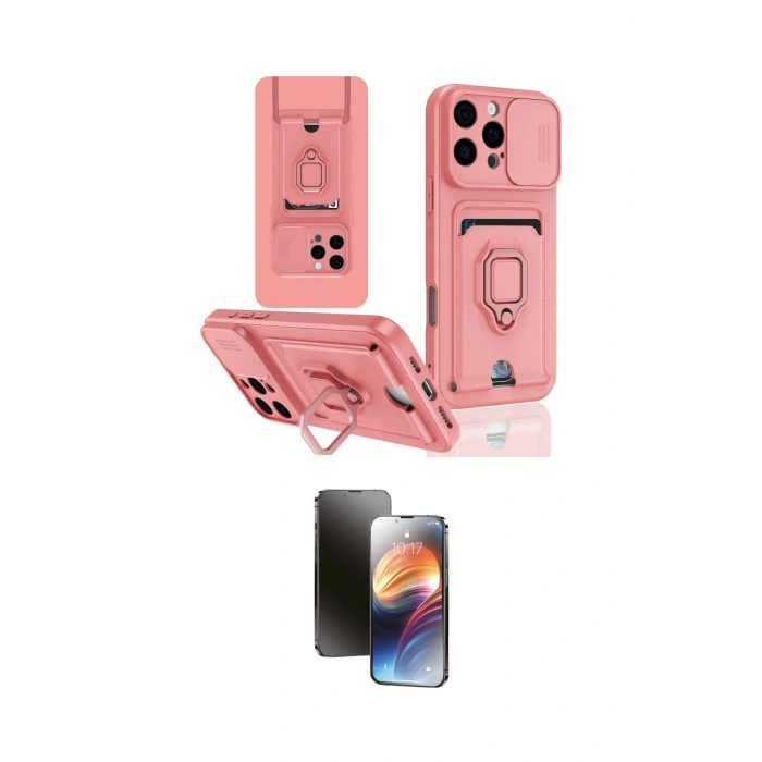 MARSİLYAN™- iPhone 16 Pro Kılıf Vadi Form Prime - Siyah 3D Antistatik Mat Seramik Nano Ekran Koruyucu