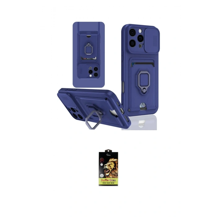 MARSİLYAN™- iPhone 16 Pro Kılıf Vadi Form Prime - Siyah Buffer Cam Ekran Koruyucu