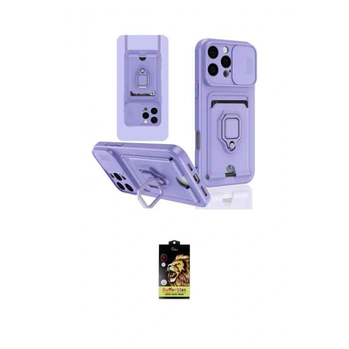 MARSİLYAN™- iPhone 16 Pro Kılıf Vadi Form Prime - Siyah Buffer Cam Ekran Koruyucu
