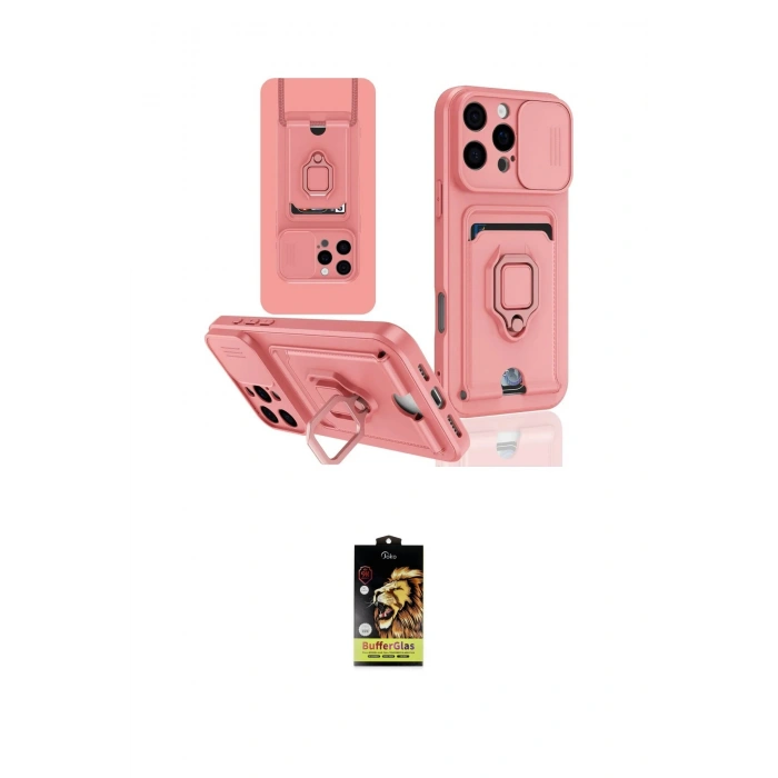 MARSİLYAN™- iPhone 16 Pro Kılıf Vadi Form Prime - Siyah Buffer Cam Ekran Koruyucu