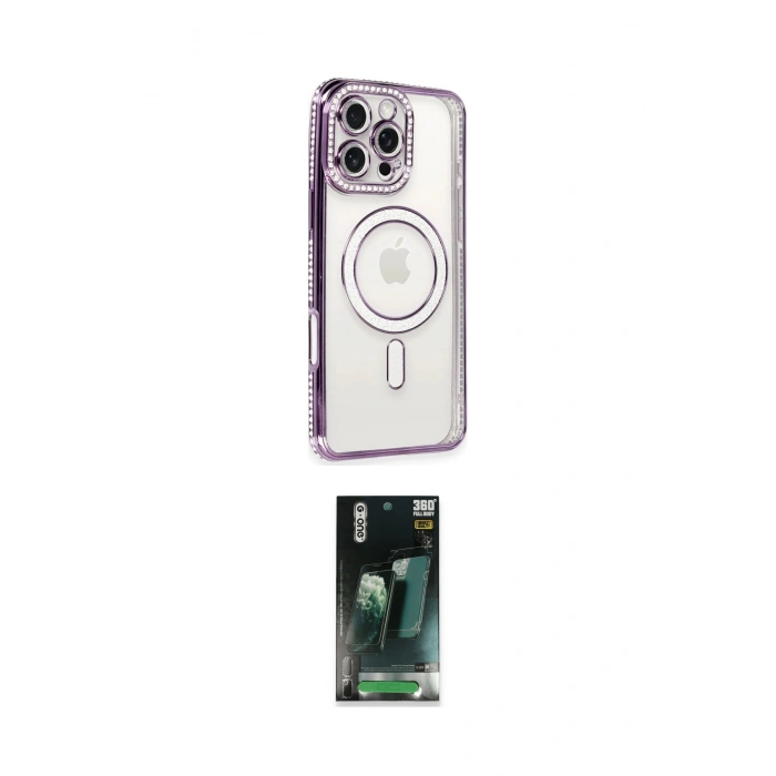 MARSİLYAN™- iPhone 16 Pro Kılıf Zirve Doku Prime - Siyah 360 Mat Full Body Arka Koruyucu