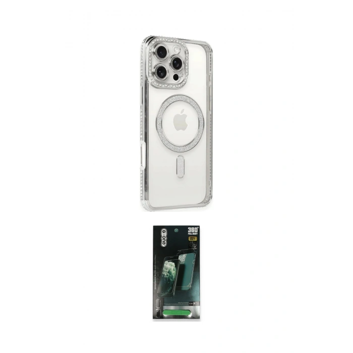 MARSİLYAN™- iPhone 16 Pro Kılıf Zirve Doku Prime - Siyah 360 Mat Full Body Arka Koruyucu