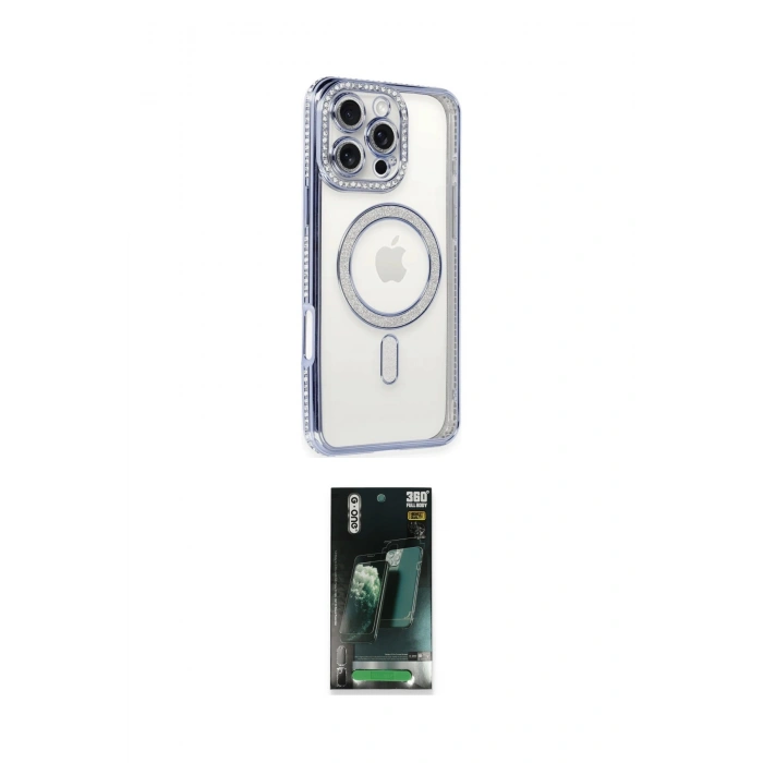 MARSİLYAN™- iPhone 16 Pro Kılıf Zirve Doku Prime - Siyah 360 Mat Full Body Arka Koruyucu
