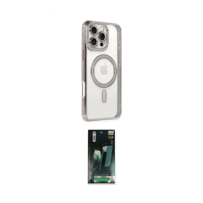 MARSİLYAN™- iPhone 16 Pro Kılıf Zirve Doku Prime - Siyah 360 Mat Full Body Arka Koruyucu