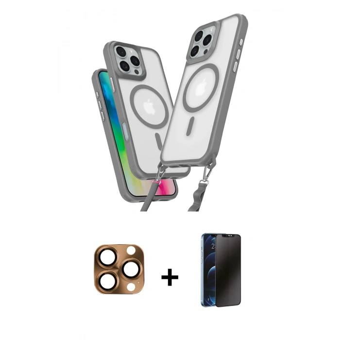 MARSİLYAN™- iPhone 16 Pro Max Kılıf Atlas Doku Koleksiyonu - Siyah 3D Antistatik Hayalet Cam Ekran Koruyucu + Pers Alüminyum Kamera Lens - CLTM