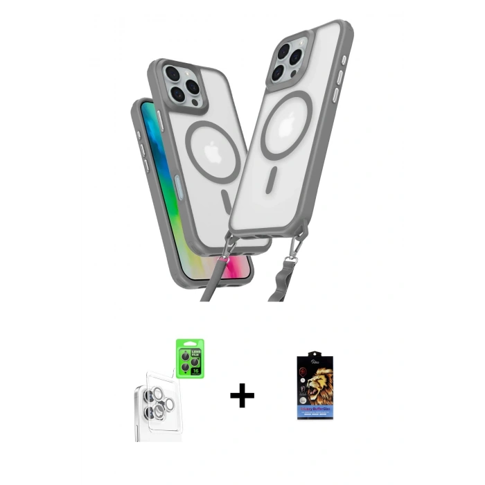 MARSİLYAN™- iPhone 16 Pro Max Kılıf Atlas Doku Koleksiyonu - Siyah Buffer Hayalet Cam Ekran Koruyucu + Raze Metal Kamera Lens - BZ
