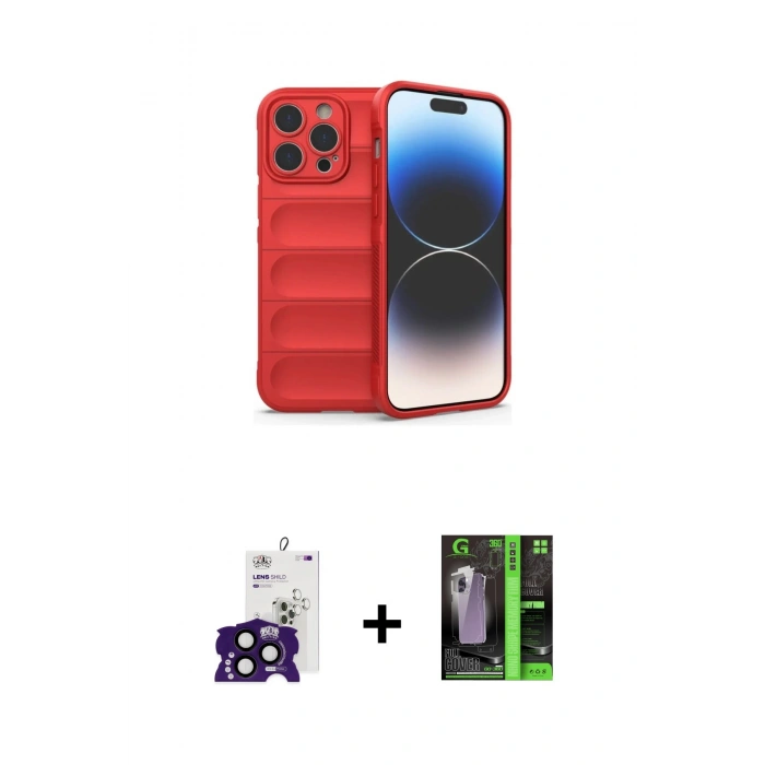 MARSİLYAN™- iPhone 16 Pro Max Kılıf Atlas Koleksiyonu - Şeffaf 360 Full Body Arka Koruyucu + Bilvis Titan Kamera Lens - SH
