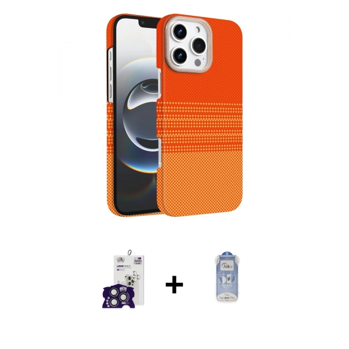 MARSİLYAN™- iPhone 16 Pro Max Kılıf Doruk Serisi - Siyah Joko Magic 5D Cam + Bilvis Titan Kamera Lens - TMGI