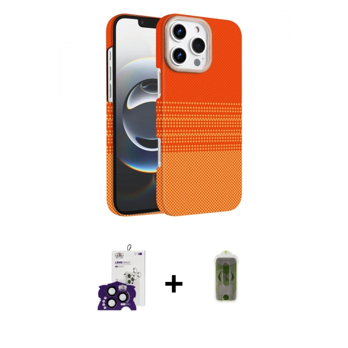 MARSİLYAN™- iPhone 16 Pro Max Kılıf Doruk Serisi - Siyah Joko Magic 5D Hayalet Cam + Bilvis Titan Kamera Lens - SH