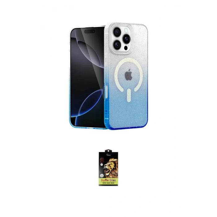 MARSİLYAN™- iPhone 16 Pro Max Kılıf Eksen Minimal Özel Seri - Siyah Buffer Cam Ekran Koruyucu