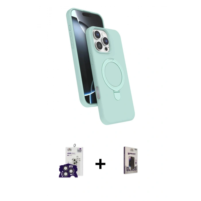 MARSİLYAN™- iPhone 16 Pro Max Kılıf İz Işık Koleksiyonu - Siyah Bilvis Hayalet Cam Ekran Koruyucu + Bilvis Titan Kamera Lens - TMGI
