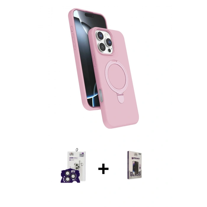 MARSİLYAN™- iPhone 16 Pro Max Kılıf İz Işık Koleksiyonu - Siyah Bilvis Hayalet Cam Ekran Koruyucu + Bilvis Titan Kamera Lens - TMGI