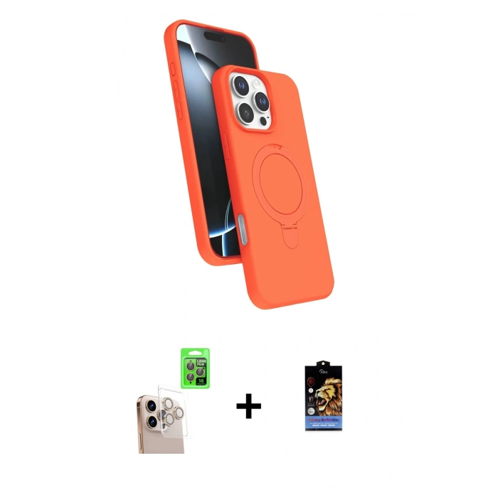 MARSİLYAN™- iPhone 16 Pro Max Kılıf İz Işık Koleksiyonu - Siyah Buffer Hayalet Cam Ekran Koruyucu + Raze Metal Kamera Lens - NLGY